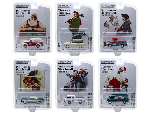 \Norman Rockwell\" Set of 6 pieces Series 2 1/64 Diecast Model Cars by