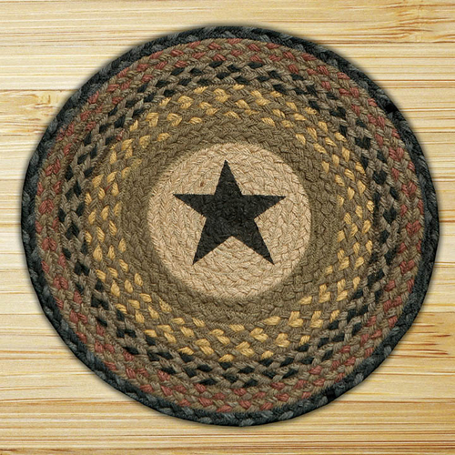 Earth Rugs 49-CH099S Star Round Chair Pad