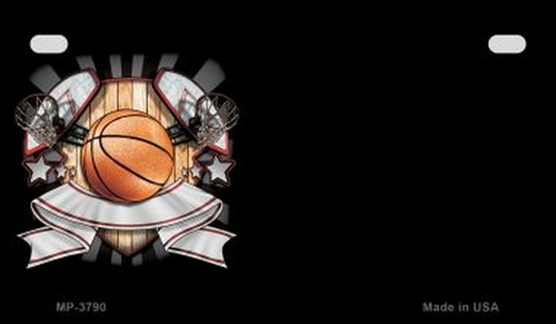 Smart Blonde MP-3790 7 x 4 in. Basketball Banner Offset Novelty Metal 