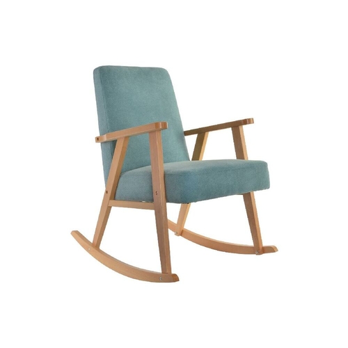 Rocking Chair DKD Home Decor 54,3 x 87 x 88 cm Natural Turquoise Beech