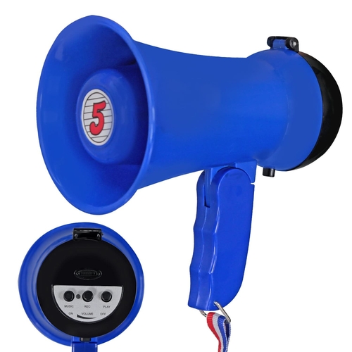 5Core Megaphone Bullhorn Speaker 15W Mini Battery Power Bull horn w