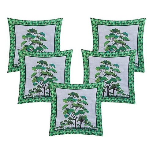 Stitch weave Chennile Soft Fabric Flower Printed Cushion Cover 16 x 16