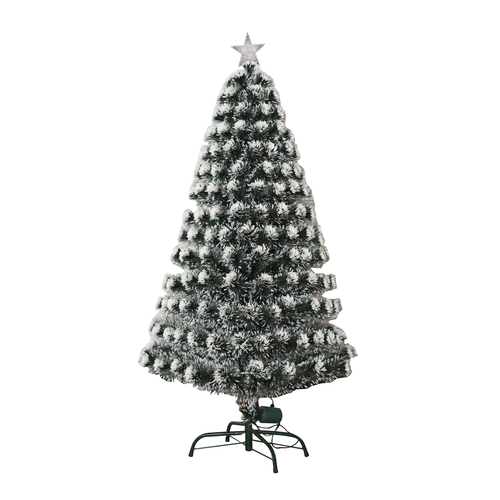 HOMCOM 4ft Pre-Lit LED Optical Fiber Christmas Tree Artificial