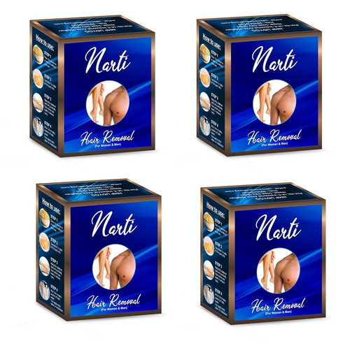 Natural Hair Removal Powder  Waxing Powder Pack of 4