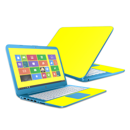 MightySkins HPSTRM142-Solid Yellow 14 in. Skin Decal Wrap for HP Strea