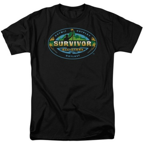 Trevco Survivor-All Stars - Short Sleeve Adult 18-1 Tee - Black- Extra