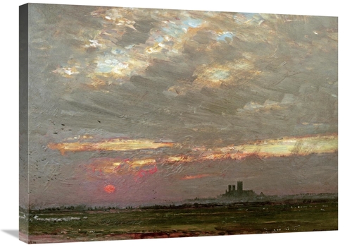 Global Gallery GCS-268023-30-142 30 in. Lincoln Cathedral at Sunset Ar