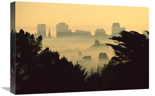 Global Gallery GCS-397747-1624-142 16 x 24 in. Winter Smog Over Christ