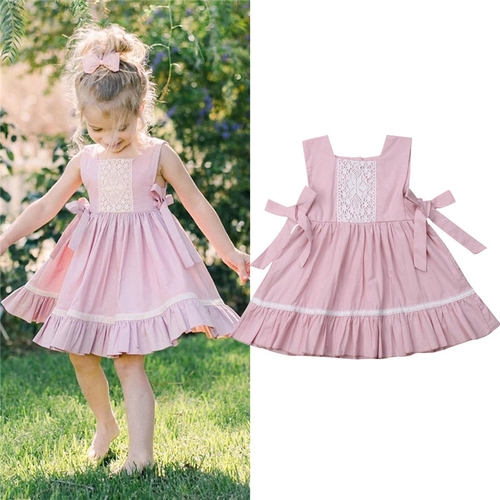 Cute Flower Kids Baby Girl Princess Dress