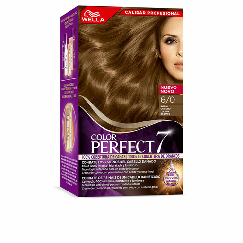 Permanent Dye Wella Color Perfect 7 Nº 6/0 Grey Hair Dark Blonde 60 ml