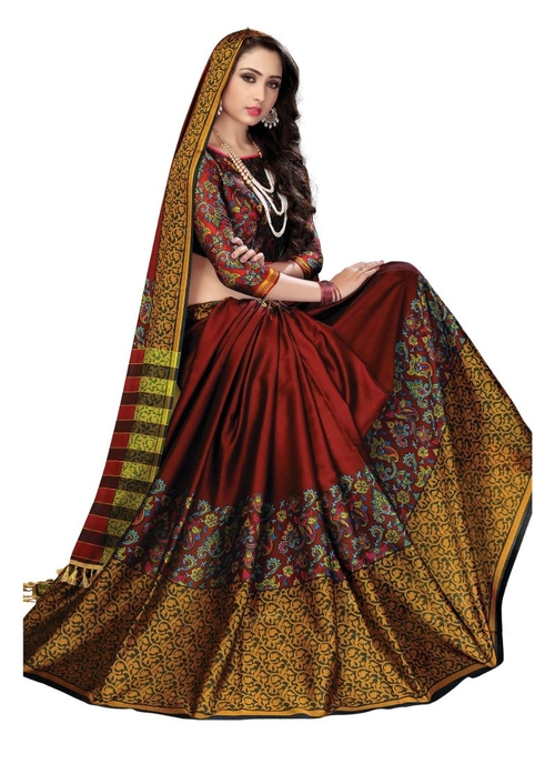 Generic Women's Soft Silk Saree (Multi, 5.5-6mtrs)