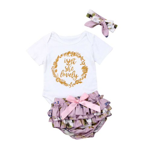 2019 New Newborn Summer Baby Girl Clothes Short