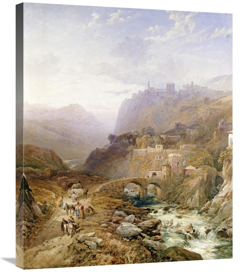 Global Gallery GCS-268462-30-142 30 in. Figures on the Road Below Fort