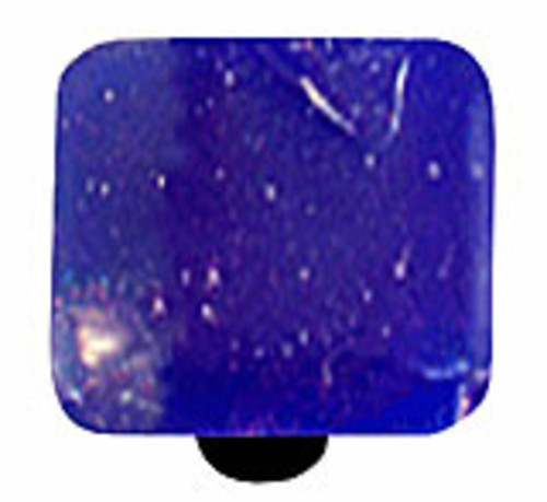 Hot Knobs HK4001-KA Metallic Fractures Cobalt Blue Square Glass Cabine