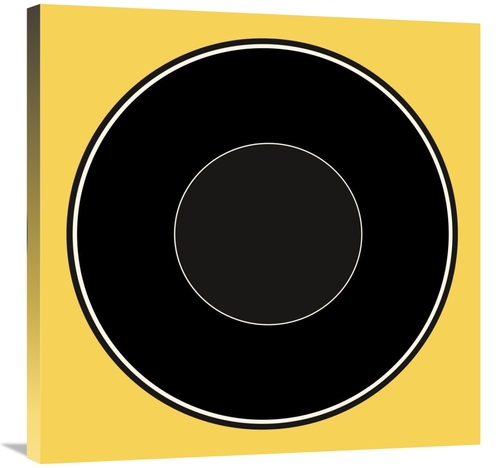 Global Gallery GCS-467111-3030-142 30 x 30 in. Mealtime - Black on Yel