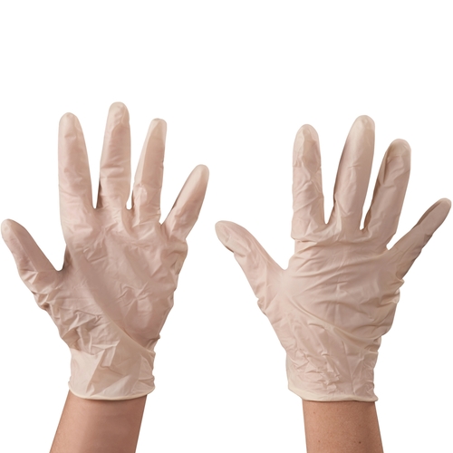 Box Partners GLV2103S Latex Industrial Gloves, White - Small - Cas