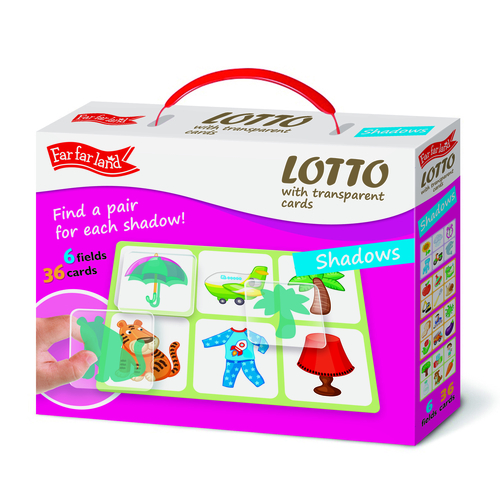 Lotto game with transparent plastic cards SHADOWS