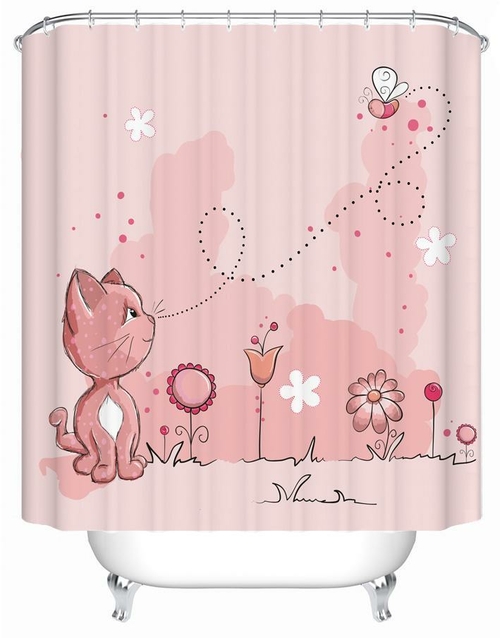 Pinkish Kitten Shower Curtain