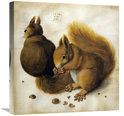 Global Gallery GCS-266558-22-142 22 in. Two Squirrels, One Eating 