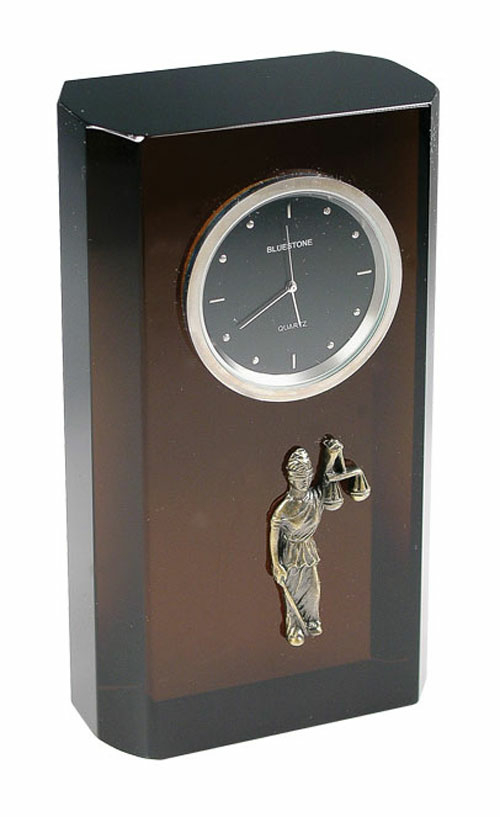 Bluestone Designs W360 Justice Crystal Clock  black