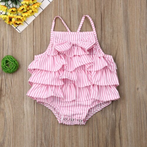 Newborn Toddler Baby Girl Clothes Ruffle Romper