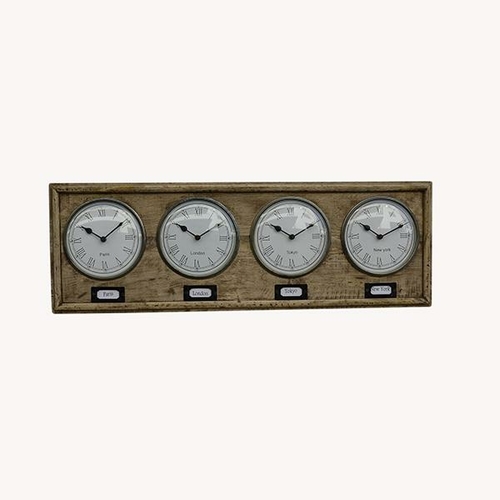 World Clock Timber