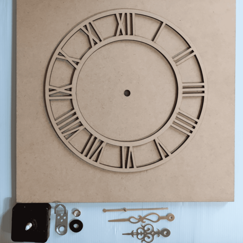 SQUARE Mdf Base With 10 In Mdf Dail and Movement