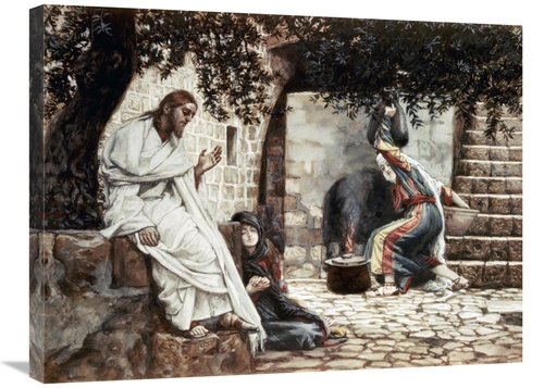 Global Gallery GCS-280408-30-142 30 in. Magdalene at the Feet of Jesus