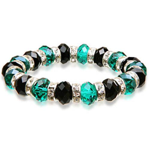 Alexander Kalifano BLUE-BGG-18 Gorgeous Glass Bracelets - Green and Bl