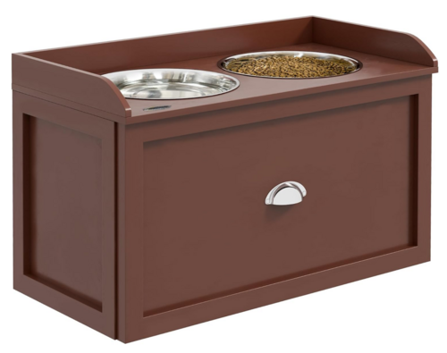 Sabri shopeee Large Elevated Dog Bowls with Storage, Raised Dog Bowl
