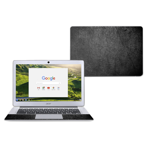 MightySkins ACCR14-Black Leather Skin for Acer Chromebook 14 in. CB3-4