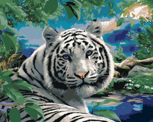 Paint by Numbers - WHITE TIGER IN THE WILD ( HOWARD ROBINSON)