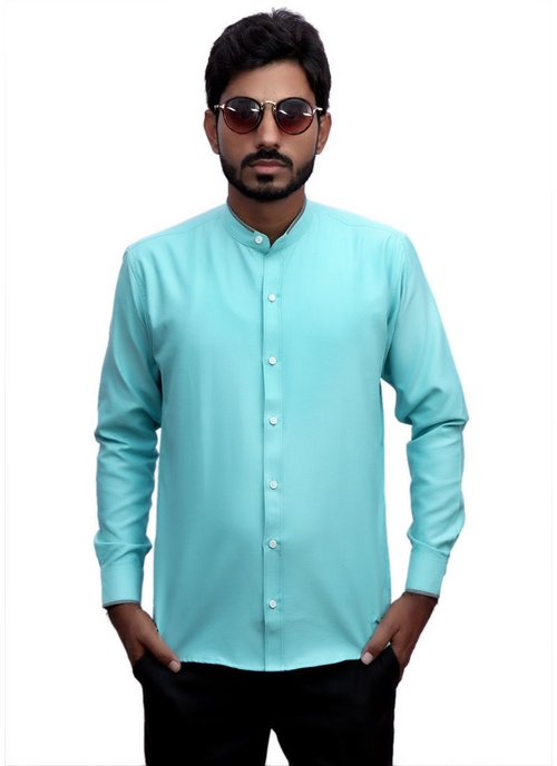 Generic Men's 100% Cotton Men Shirt (Blue)