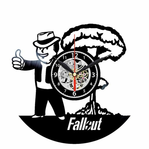 FALLOUT VIDEO GAME HANDMADE VINYL RECORD WALL CLOCK