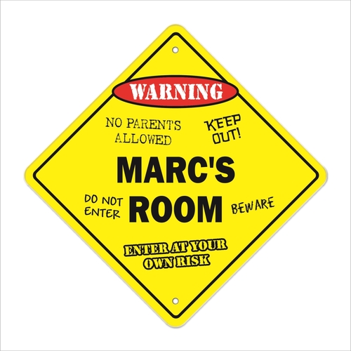 SignMission X-Marcs Room 12 x 12 in. Crossing Zone Xing Room Sign - Ma