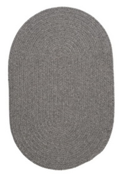 Colonial Mills Rug WL18R024X144 Bristol - Gray 2 ft. x 12 ft. Braided 