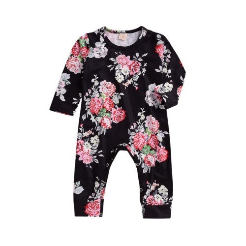 Cute Newborn Baby Girl Outfits Floral Romper Top