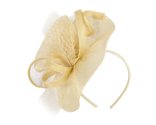 Large yellow racing fascinator