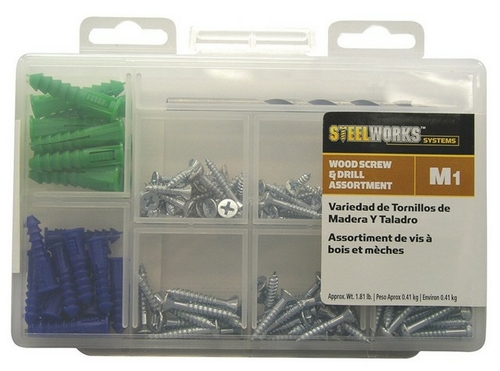 Hillman 130250 Wood Screw & Anchor Kit