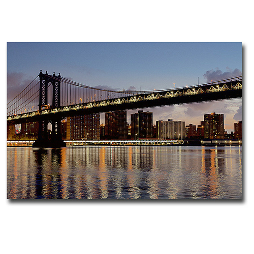 Artistic Home Gallery 1624K848IG Manhattan Bridge At Dawn by Alan Blau