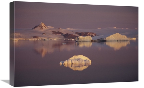 Global Gallery GCS-451224-1624-142 16 x 24 in. Sunrise Over Icebergs&#