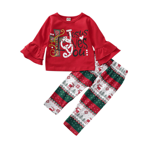 Pudcoco Autumn Toddler kids Baby Girl Christmas