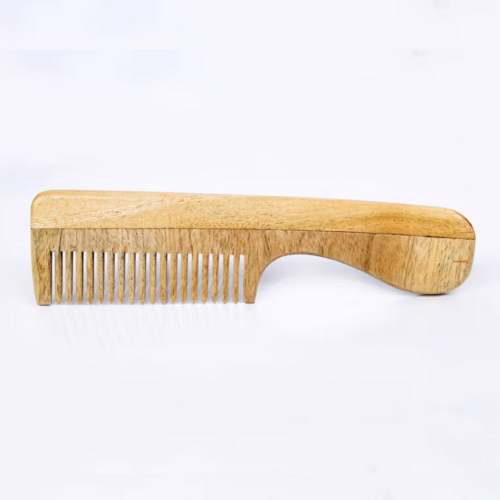 Neem Comb Curved Handle (Half)