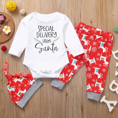 Newborn Infant Baby Girl Boy Christmas Letter