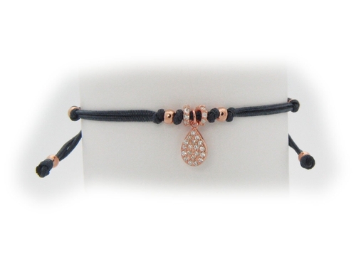 Fronay 2P2338G Exclusive Eye Drop Rose Silver Cord Inspirational Brace