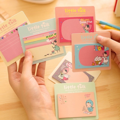 Cute girl Memo pad kawaii sticky post sticky notes