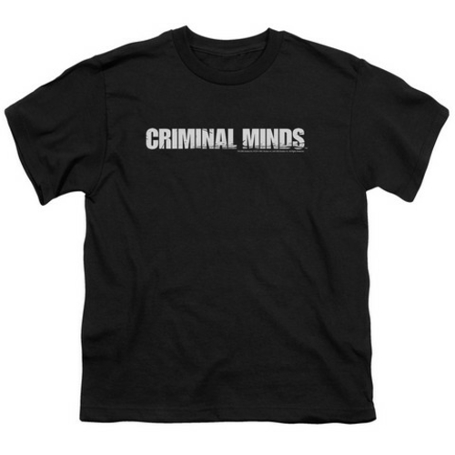 Trevco Criminal Minds-Logo - Short Sleeve Youth 18-1 Tee - Black- Extr