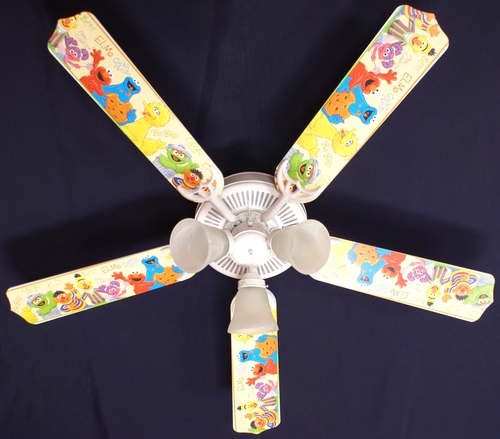 Ceiling Fan Designers 52FAN-KIDS-SSEBB Sesame Street Elmo Big Bird Cei