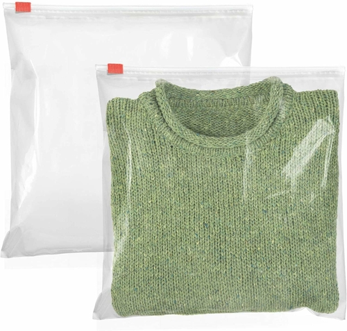 Pack of 100 Slider Zipper Bags 16 x 16. Clear Poly Bags 16x16.