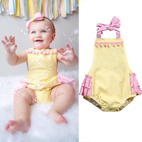 2017 Lovely Newborn Baby Girls Kids Backless